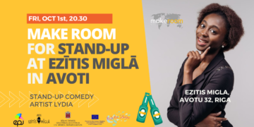 Stand-up comedy at Ezitis in Avoti w/ Lydia